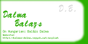 dalma balazs business card